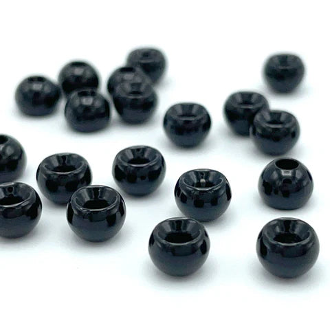 Hareline - Plummeting Tungsten Beads - Jet Black - 20 Pack