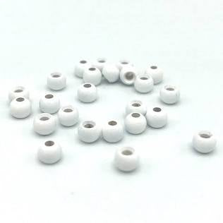 Hareline - Dazzle Brass Beads - Pearl White - 24 Pack