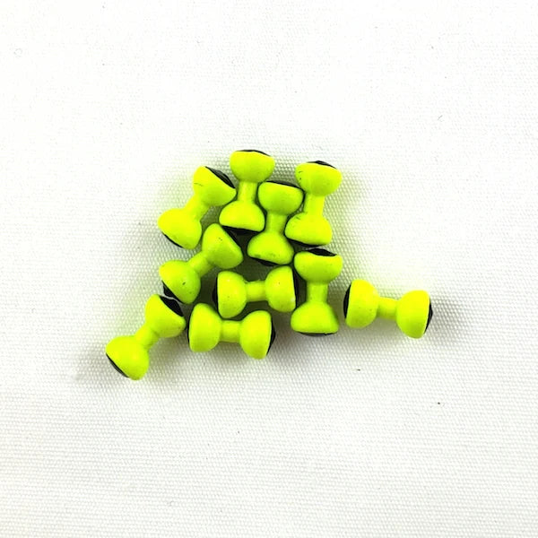 Wapsi - Painted Lead Dumbell Eyes - Chartreuse - 10 Pack