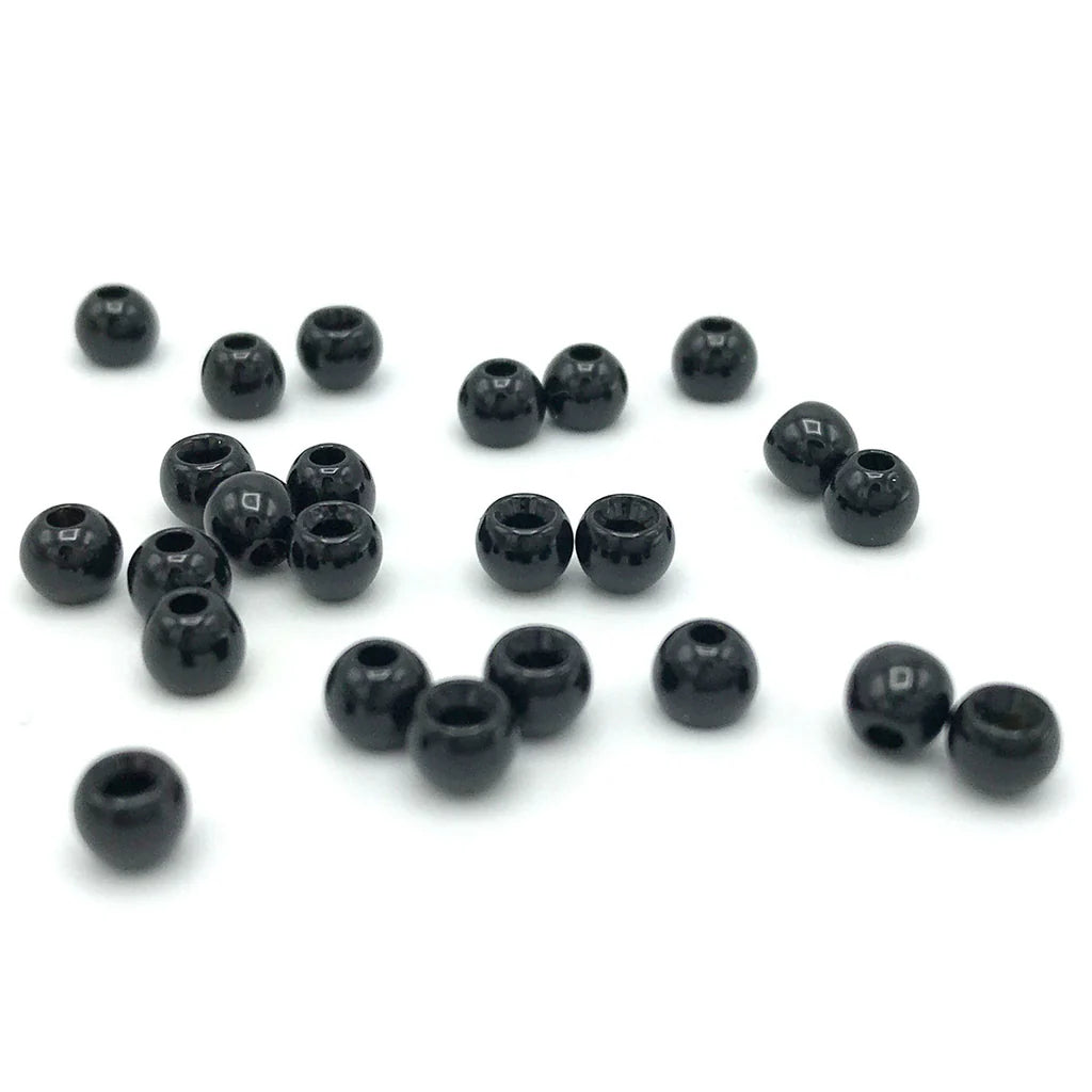Hareline - Dazzle Brass Beads - Black Gloss - 24 Pack