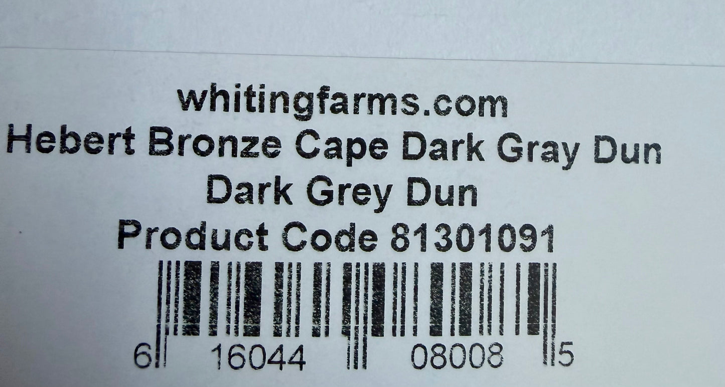 Whiting Hebert Miner Bronze Cape Dark Gray Dun 647-SH-E-L