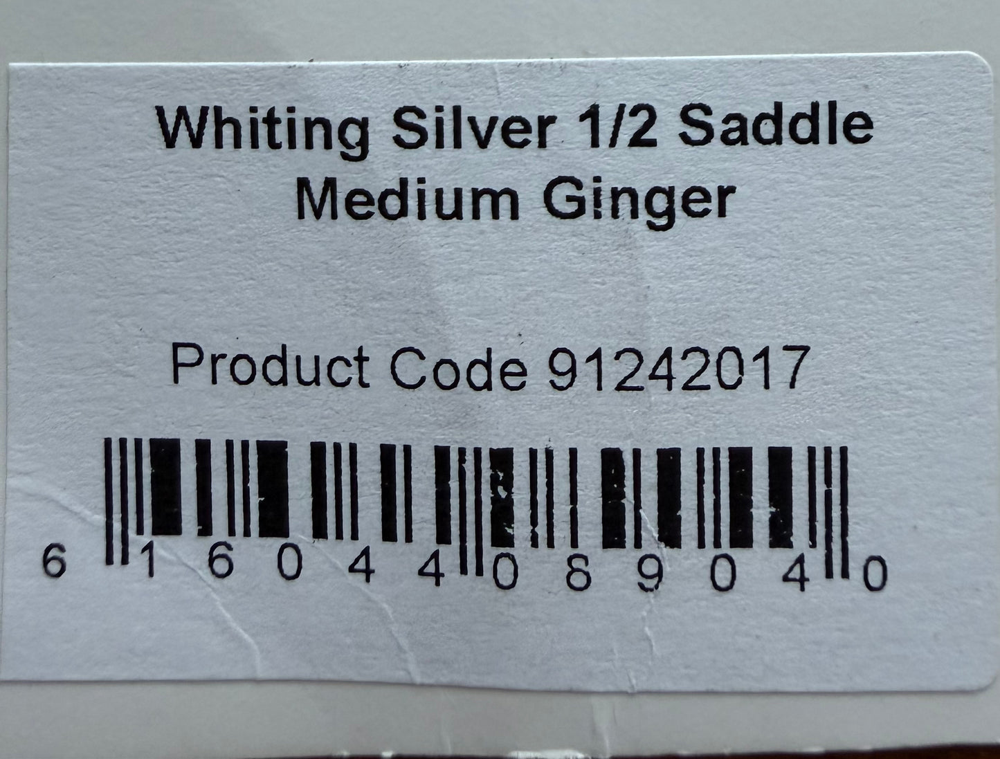 Whiting Farms Silver Half Saddle Medium Ginger 452-SH-E-L