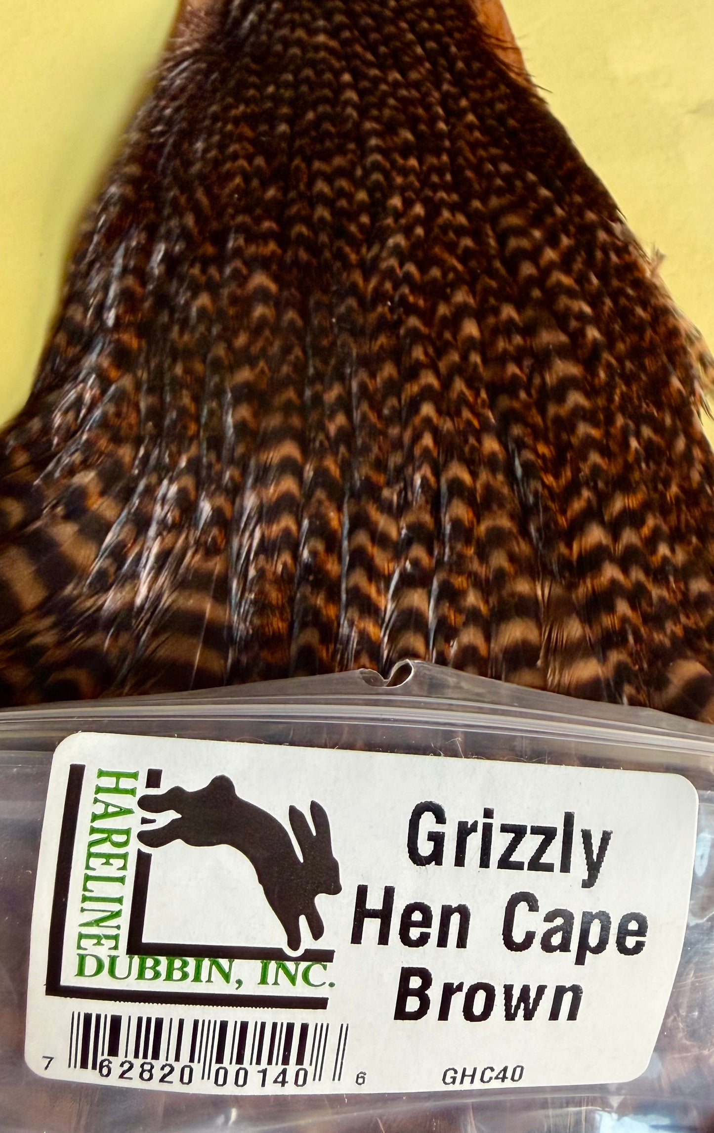 Hareline Dubbin Hen Cape Grizzly Brown 686-SH-E-L