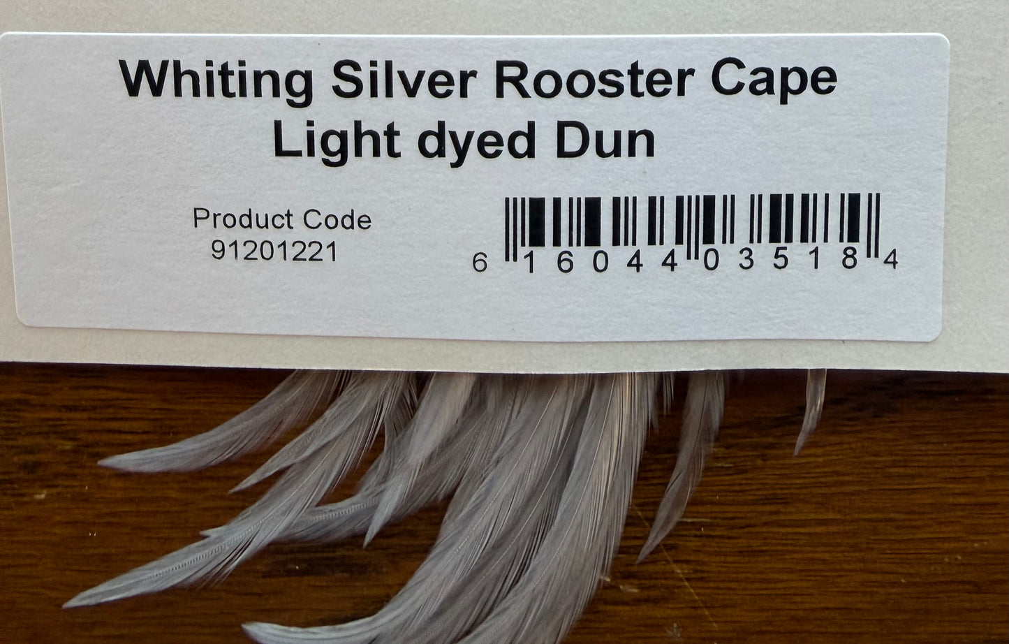 Whiting Farms Silver Rooster Cape Light Dyed Dun 396-SH-E-L
