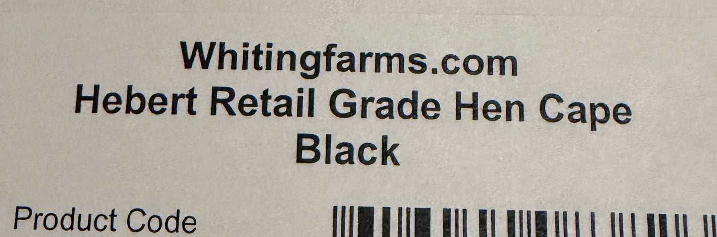 Whiting Hebert Miner Retail Hen Cape Black 280-SH-E-L