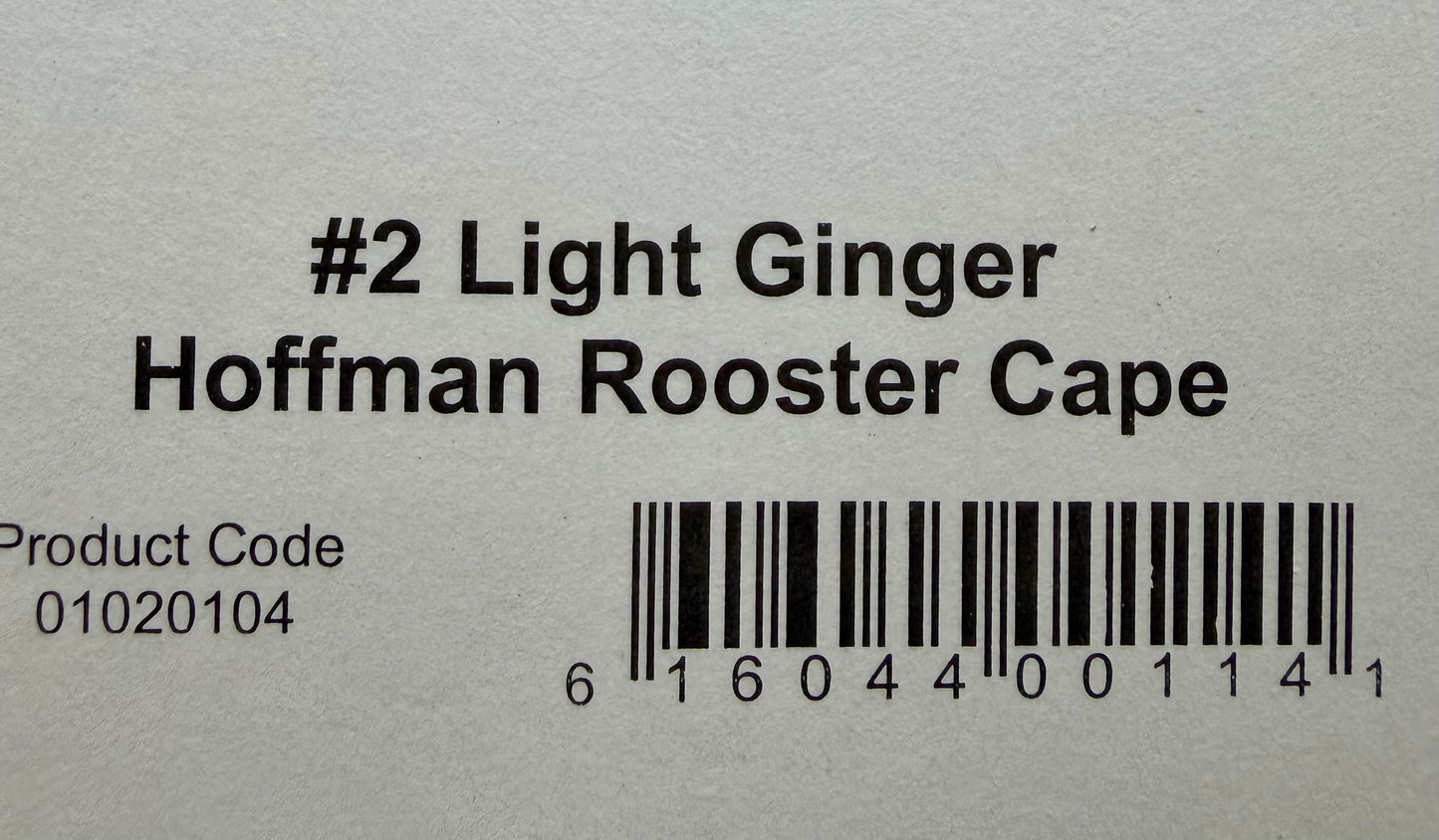 Hoffman Grade 2 Rooster Cape, Light Ginger 509-SH-E-L