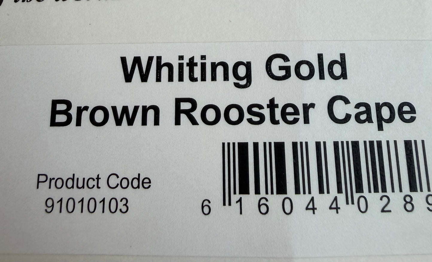 Whiting Gold Grade Rooster Cape Brown 632-SH-E-L