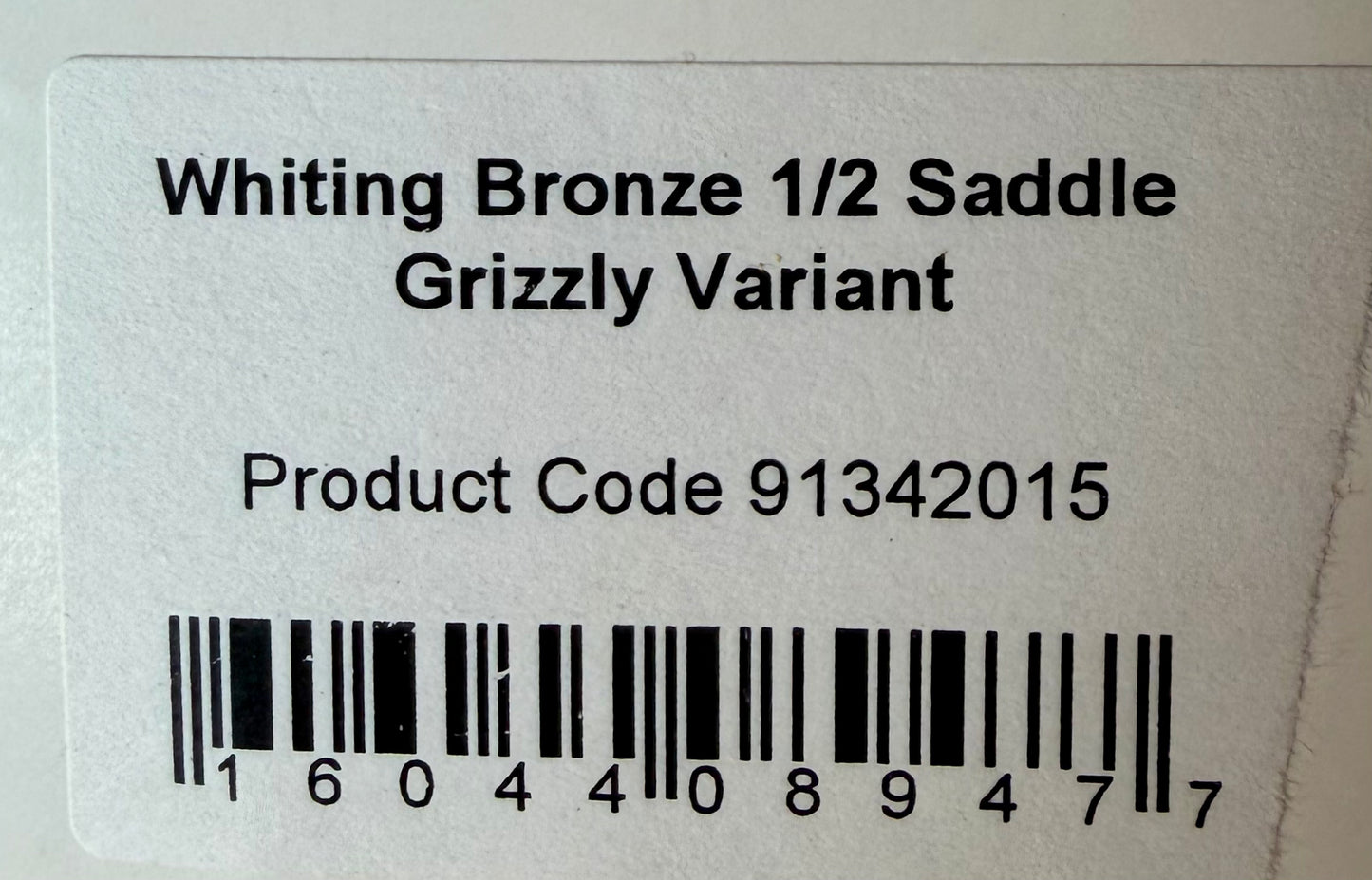 Whiting Farms Bronze 1/2 Saddle Grizzly Variant 237-SH-E-L