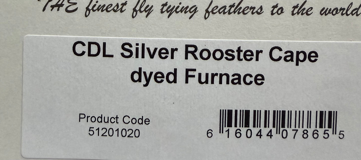 Whiting Coq de Leon Silver Rooster Cape Dyed Furnace 335-SH-E-L