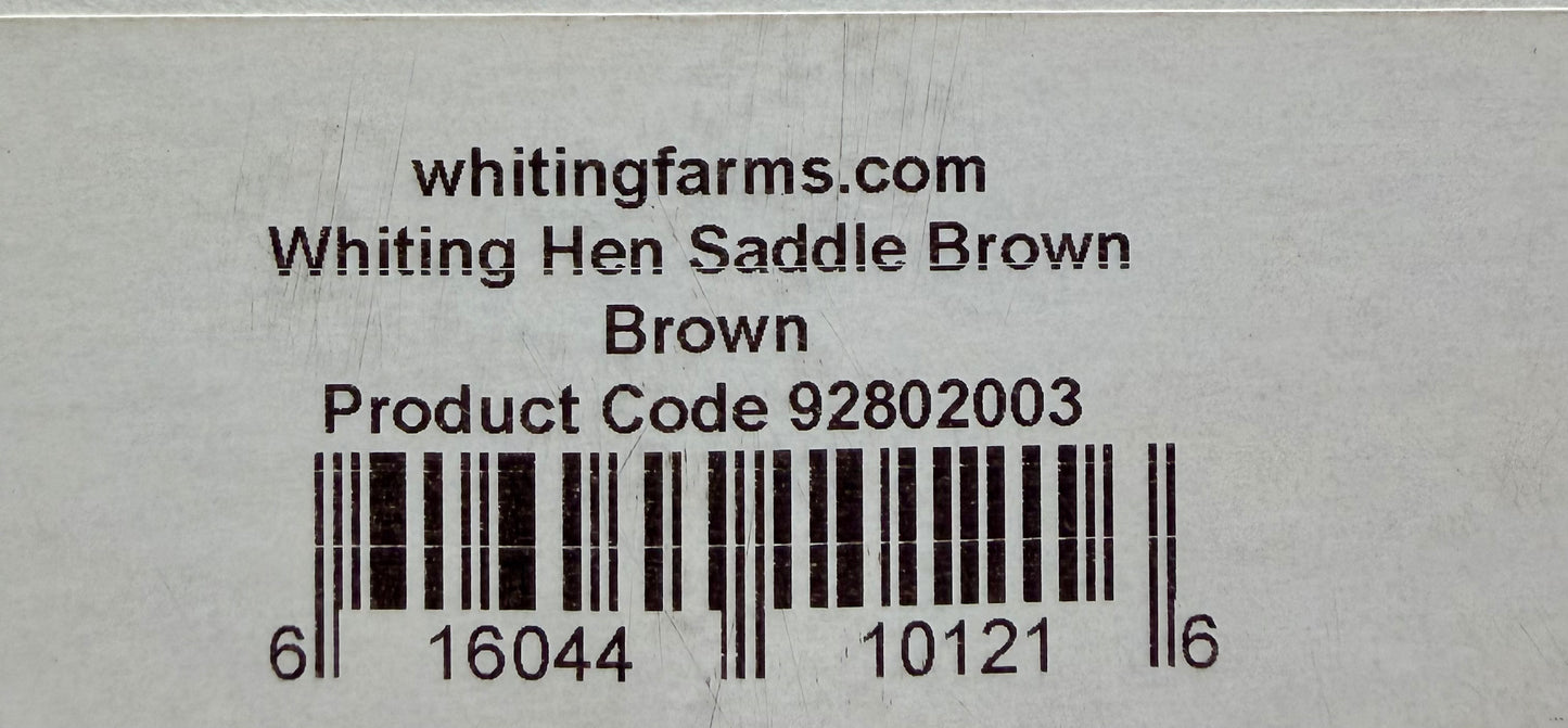 Whiting Farms Hen Saddle Brown 352-SH-E-L
