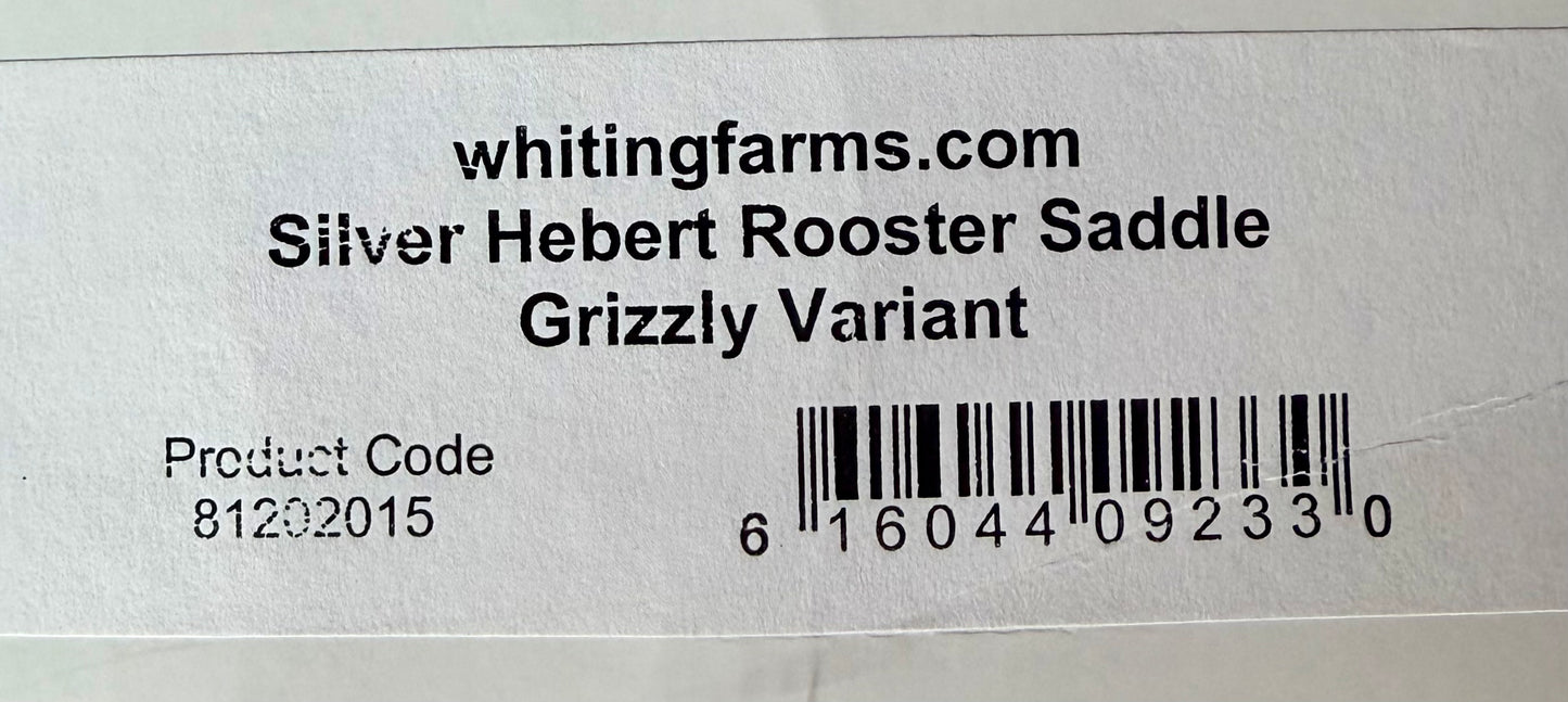Whiting Hebert Miner Silver Saddle Grizzly Variant 267-SH-E-L