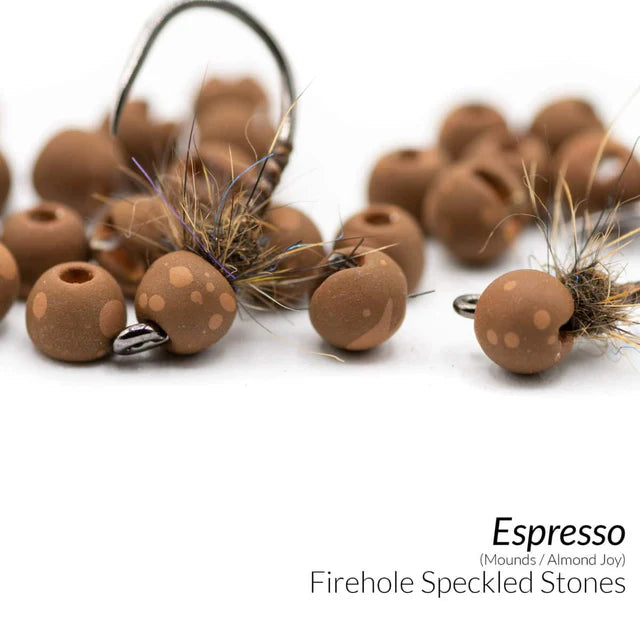 Firehole Stones - Slotted Tungsten Beads - Espresso