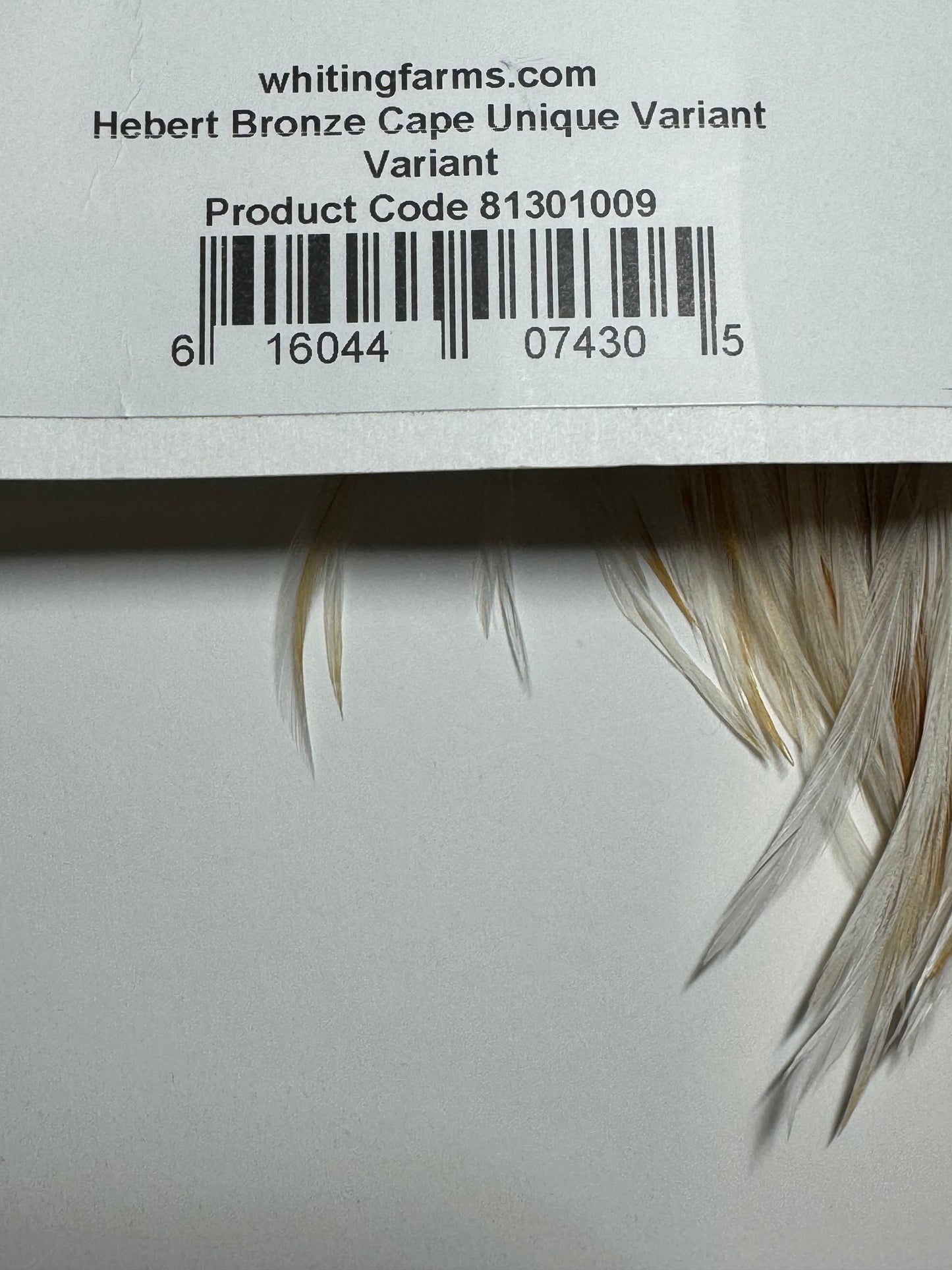 Whiting Farms Hebert Miner Bronze Cape: Unique Variant/Ginger Splash SH016