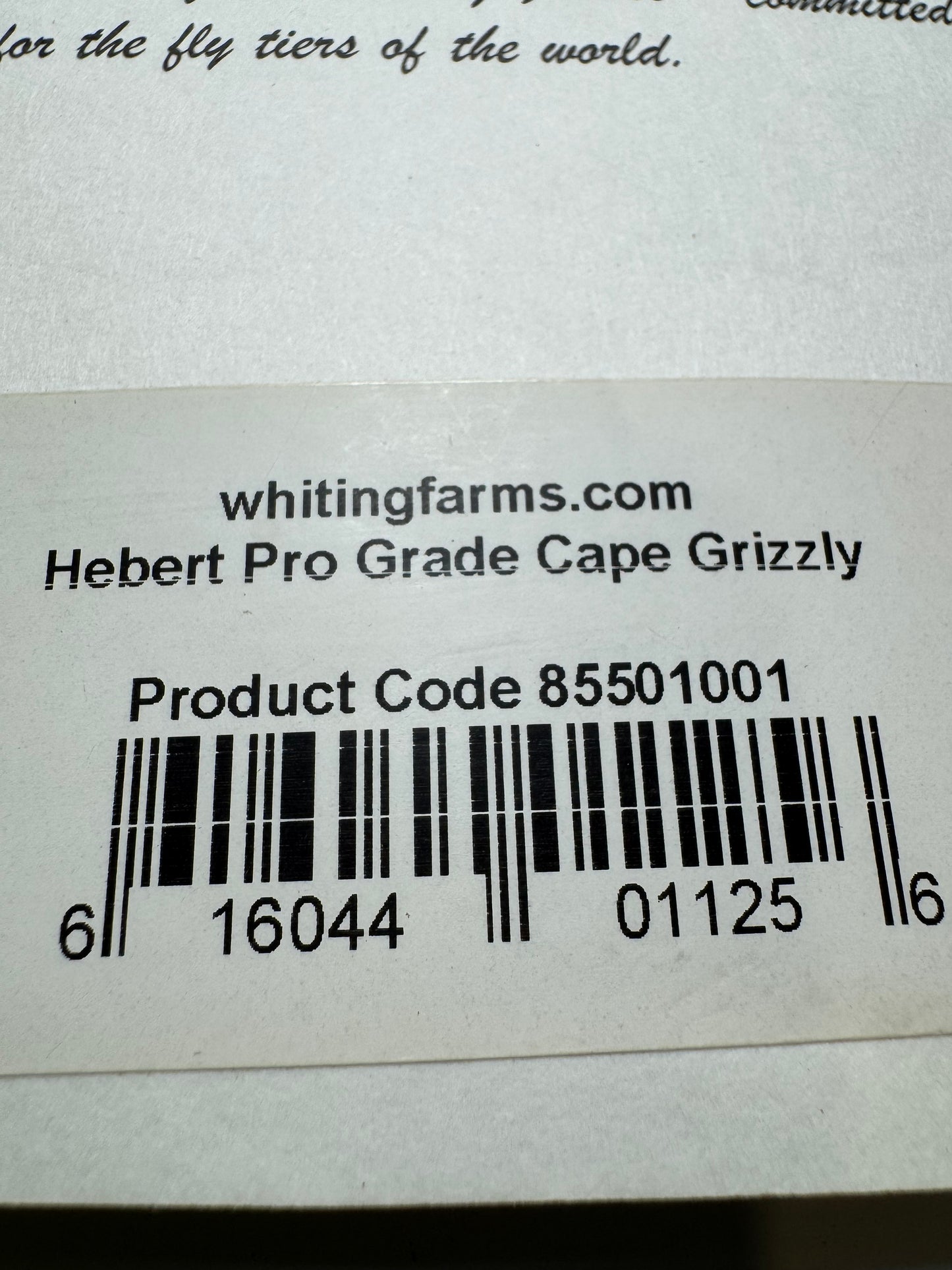 Whiting Farms Hebert Miner Pro Grade Cape: Grizzly SH035