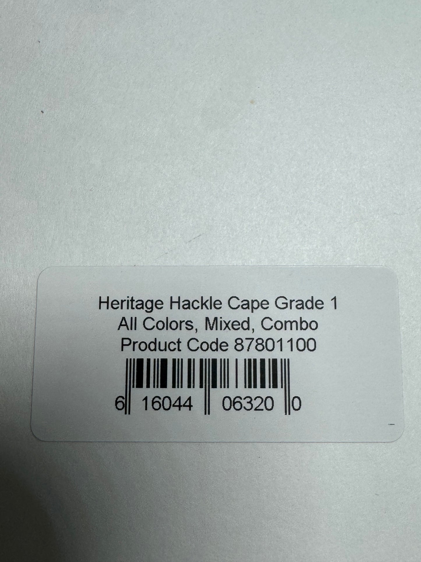 Whiting Farms Heritage Hackle Rooster Cape: Cree- Grade 1 SH-E-082