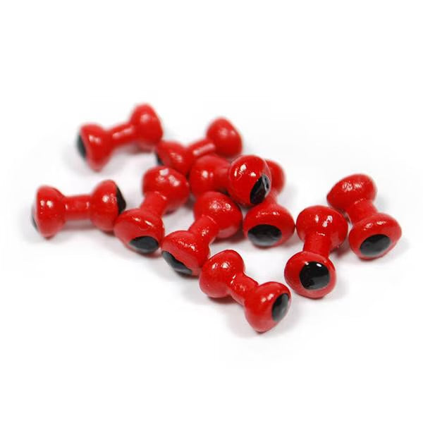 Wapsi - Painted Lead Dumbell Eyes - Red - 10 Pack