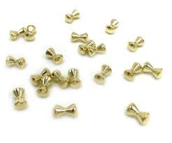 Hareline - Sunken Barbell Eyes - Gold - 20 Pack