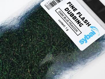 Sybai Fine Flash Dubbing: Dark Blue Peacock