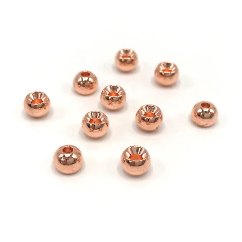 Hareline - Countersunk Tungsten Beads - Copper - 10 Pack