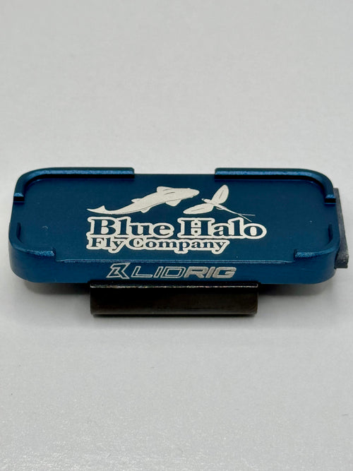 Custom Blue Halo Engraved Lid Rig Stash Tray
