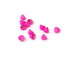 Hareline - Brass Cone Heads - Fluorescent Pink - 24 Pack