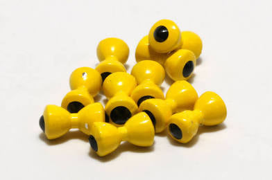 Wapsi - Painted Lead Dumbell Eyes - Yellow - 10 Pack