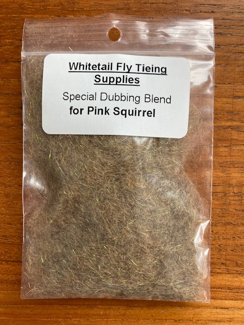 Whitetail Fly Tieing Supplies - Special Blend Dubbing -  Pink Squirrel