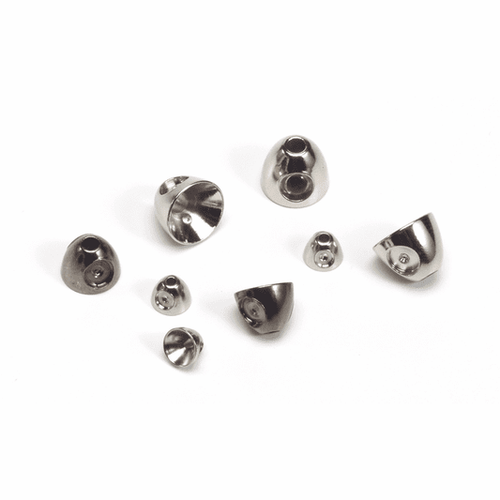 Hareline - X-Eyed Cones - Nickel - 10 Pack