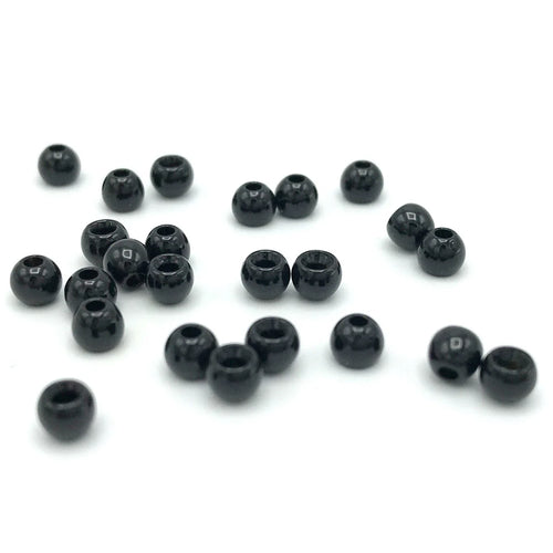 Hareline - Dazzle Brass Beads - Black Gloss - 24 Pack