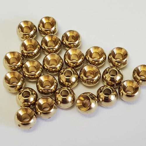 Hareline - Cyclops Bead Eyes - Natural Brass - 24 pack
