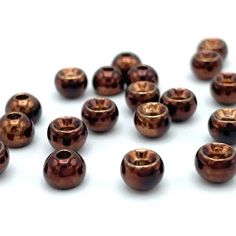 Hareline - Plummeting Tungsten Beads - Metallic Brown - 20 Pack in