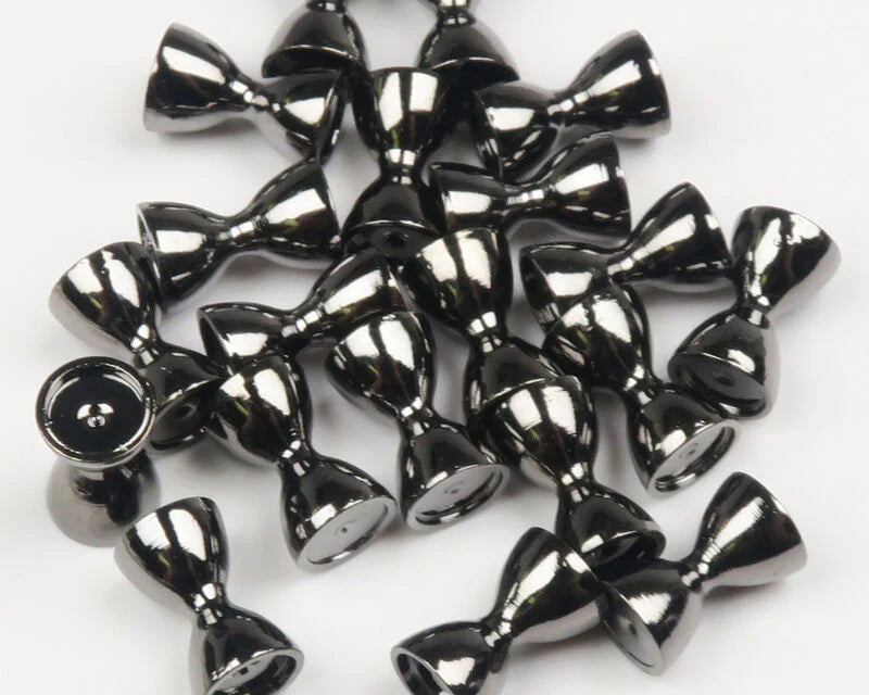 Hareline - Sunken Barbell Eyes - Black - 20 Pack