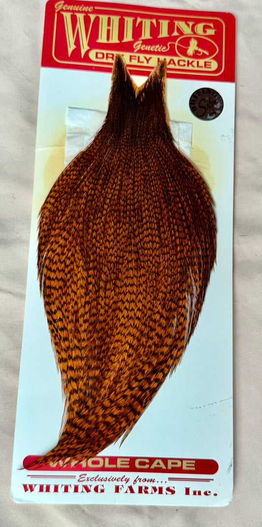 Whiting Farms Silver Rooster Cape Grizzly/Natural Brown 231-SH-E-L