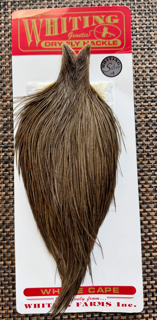 Whiting Farms Silver Rooster Cape Dark dyed Dun 302-SH-E-L