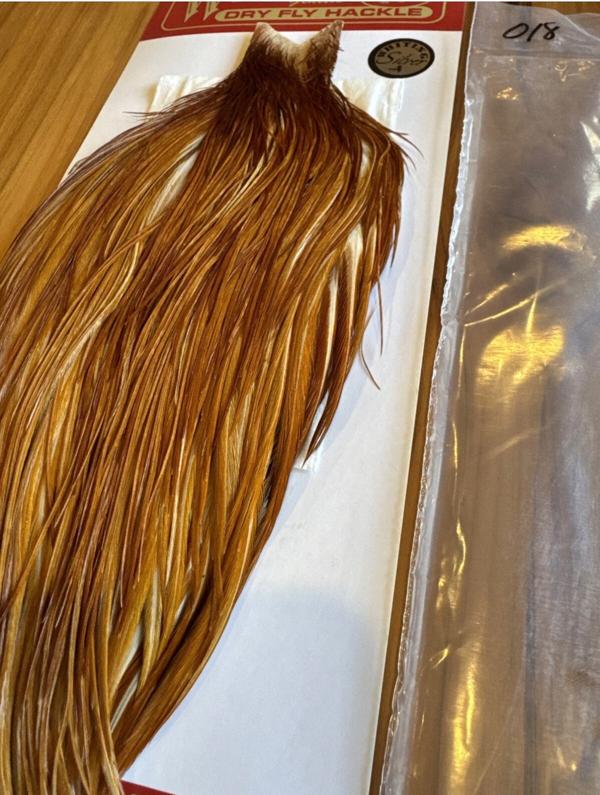 Whiting Farms Silver Grade Fly Tying Cape : MEDIUM GINGER 018