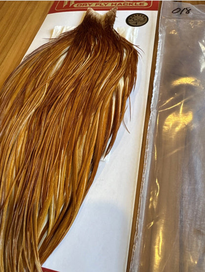 Whiting Farms Silver Grade Fly Tying Cape : MEDIUM GINGER 018