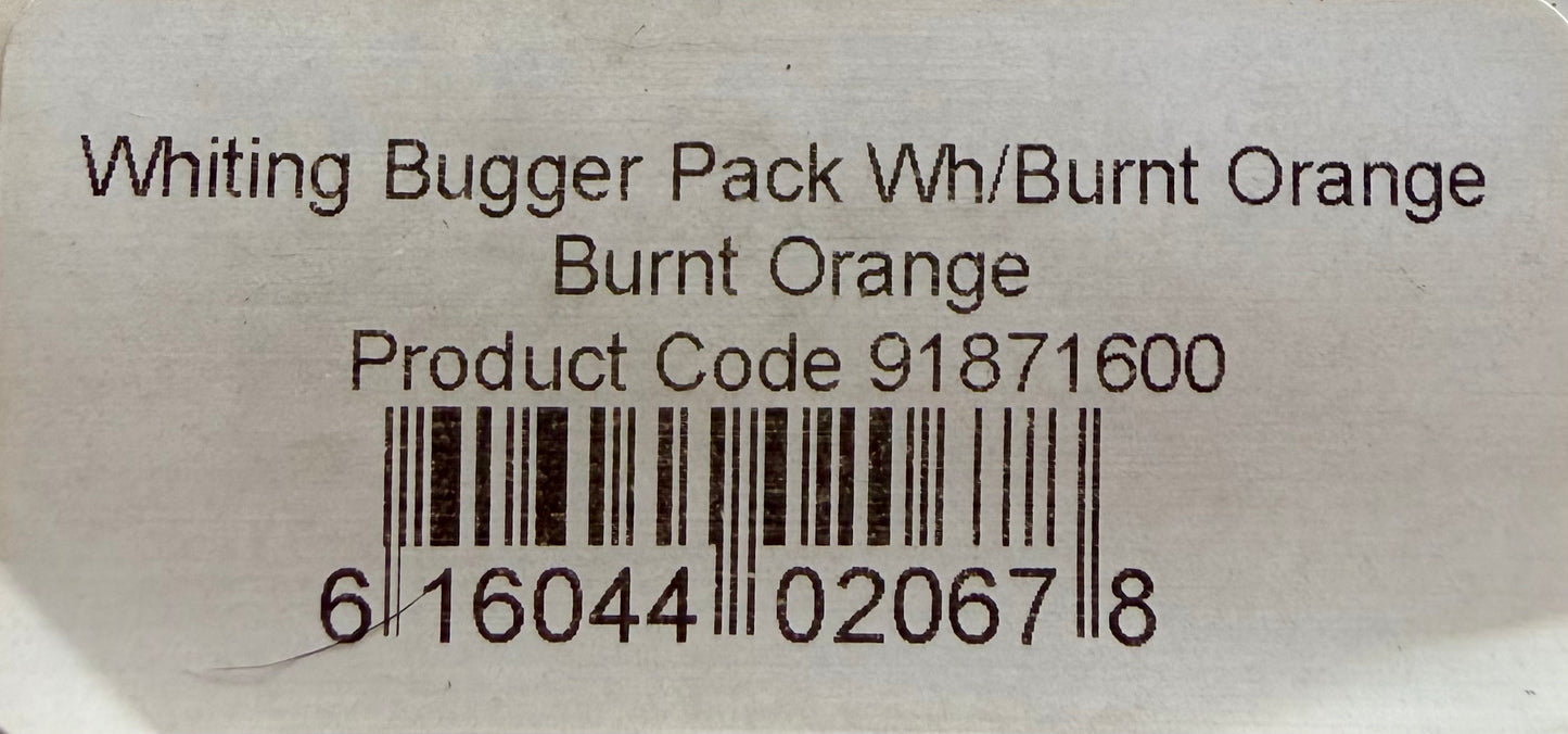 Whiting Farms Bugger Pack White Burnt Orange 345-SH-E-L