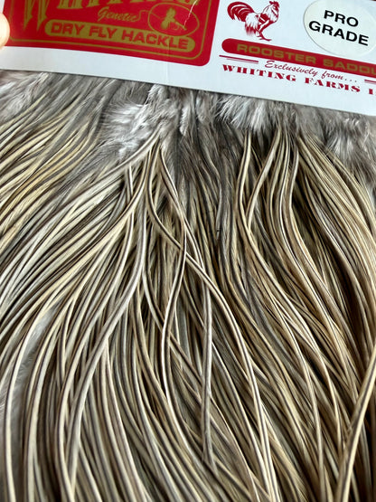 Whiting Pro Grade Midge Rooster Saddle Natural Dun 657-SH-E-L