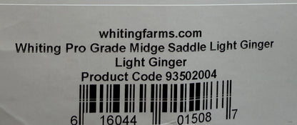 Whiting Pro Grade Midge Rooster Saddle,  Light Ginger 303-SH-E-L