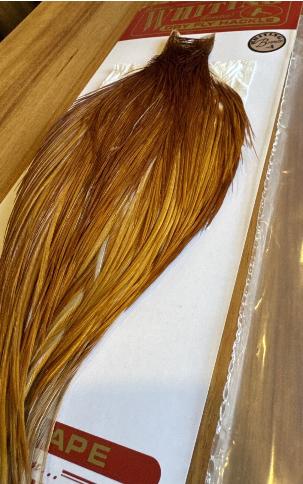 Whiting Farms BRONZE Grade Fly Tying Cape : MED GINGER 015