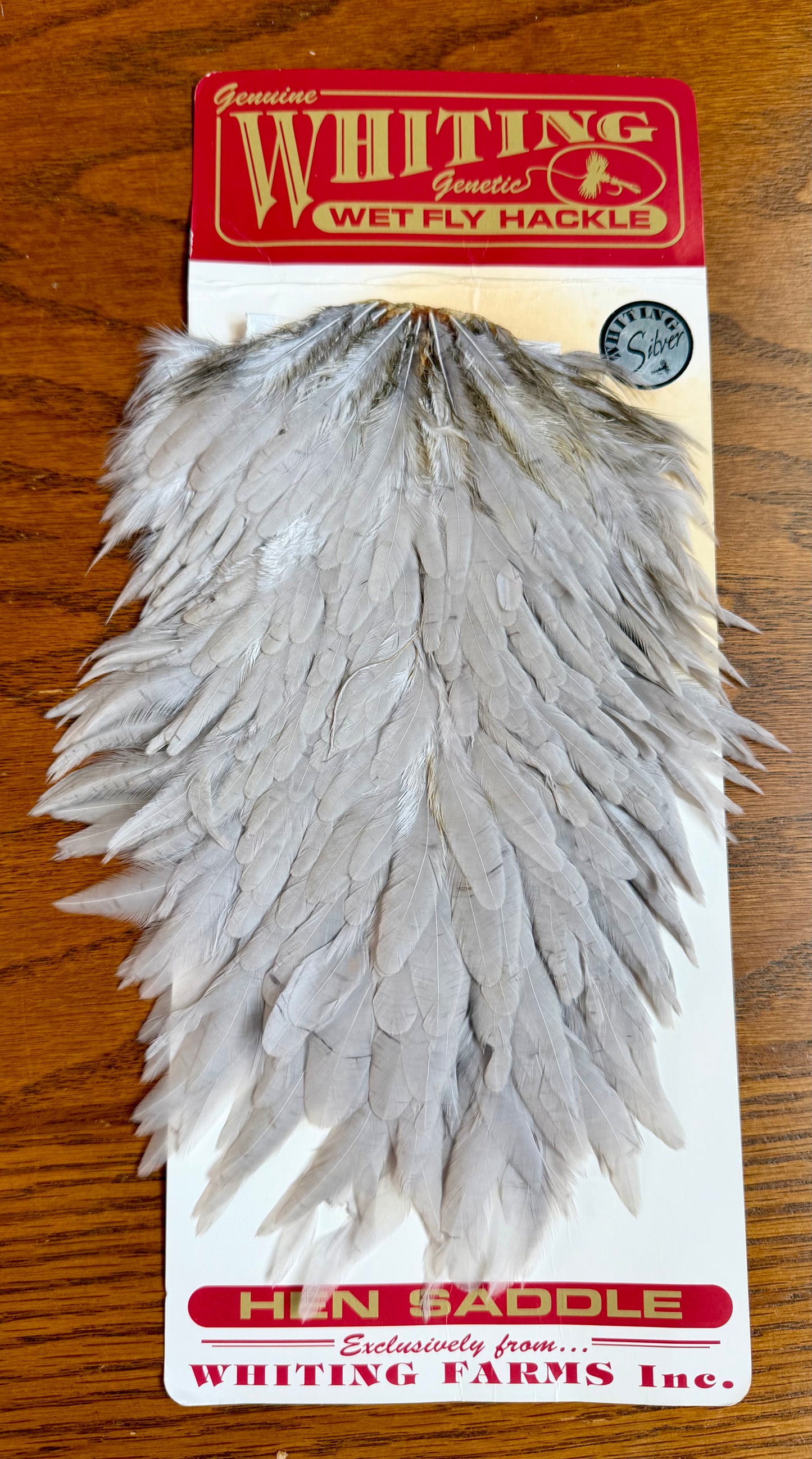 Whiting Silver Hen Saddle Light Dyed Dun 627-SH-E-L