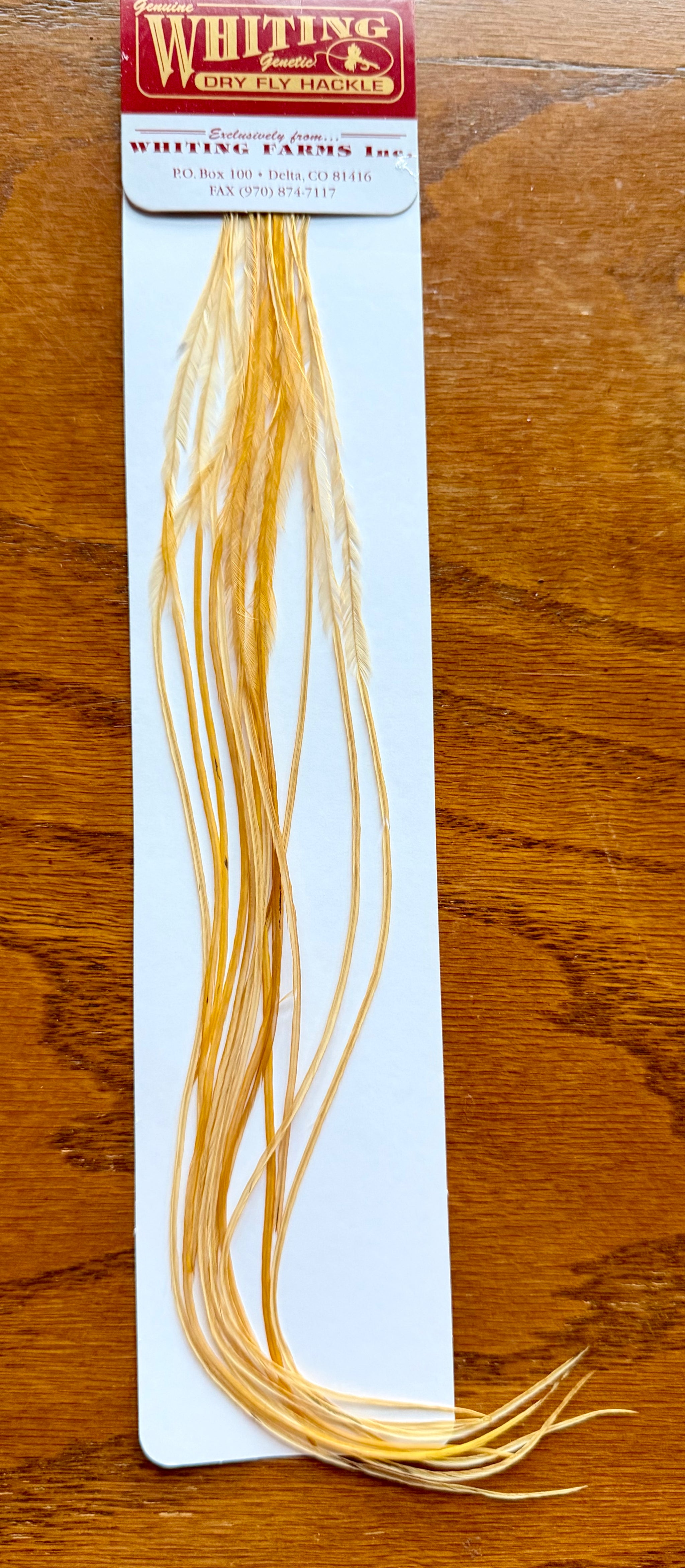 Whiting Dry Fly Hackle 100’s Size 18 Medium Ginger 545-SH-E-L