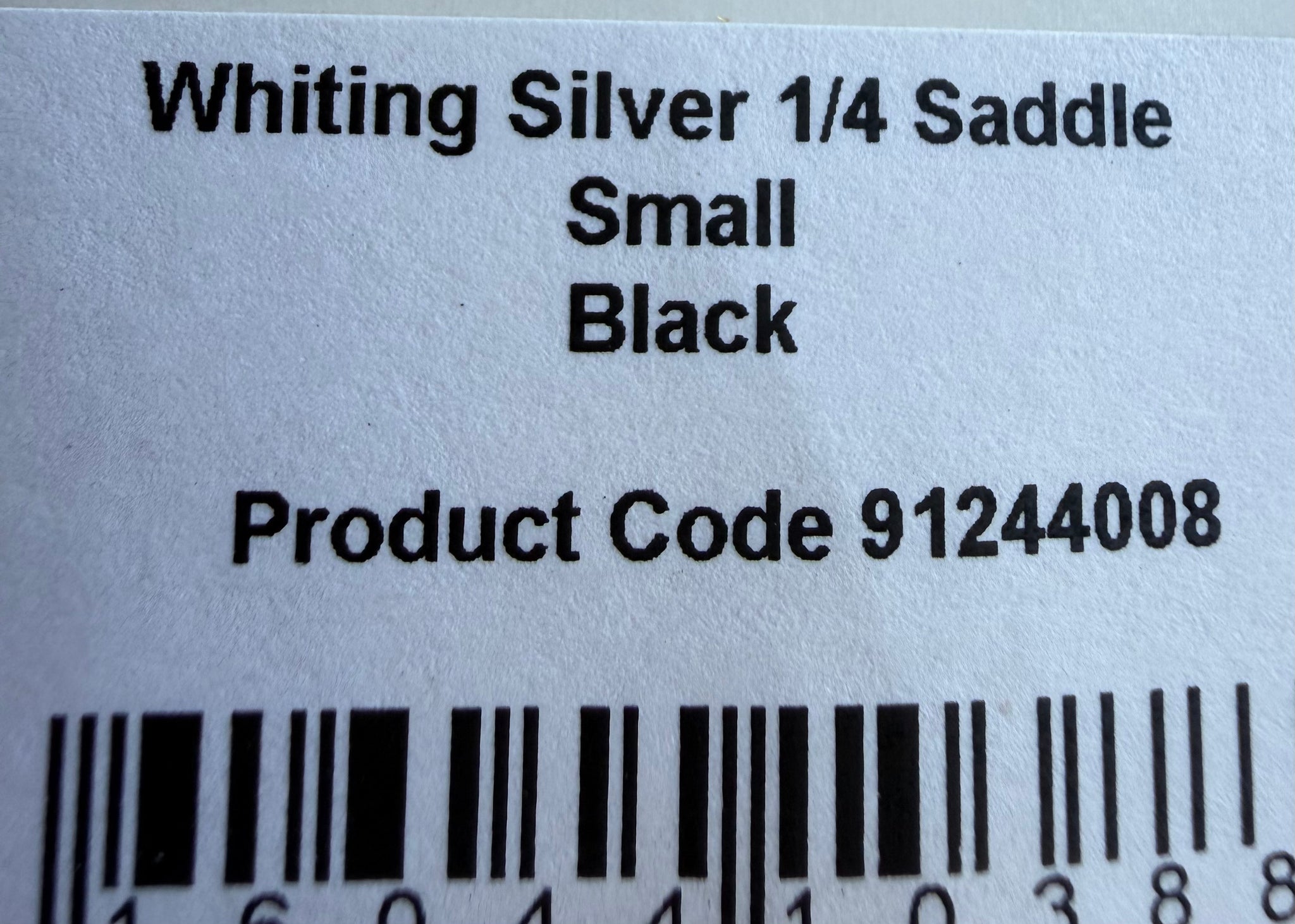 Whiting Silver  1/4 Saddle #14 & Smaller Black 820-SH-E-L