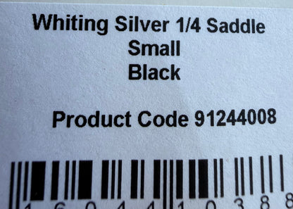 Whiting Silver  1/4 Saddle #14 & Smaller Black 820-SH-E-L