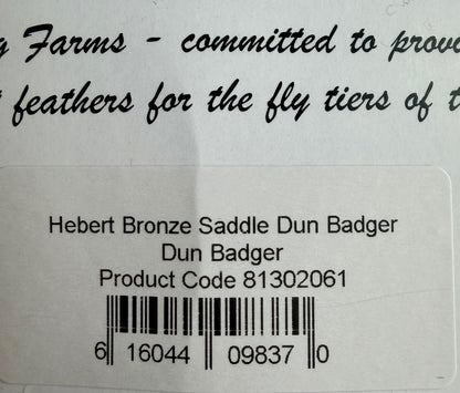 Whiting Farms Hebert Miner Bronze Grade Saddle Dun Badger 625-SH-E-L