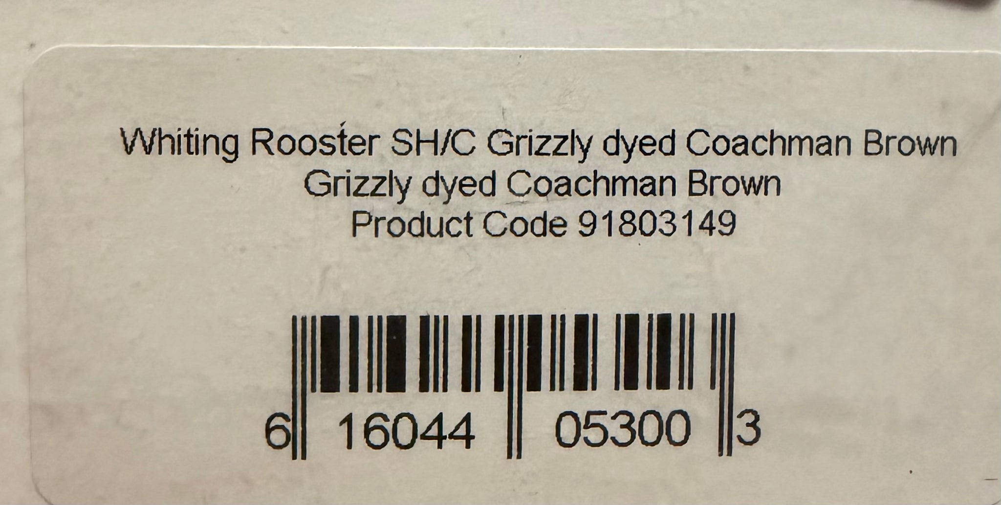 Whiting Farms Soft Hackle Brahma Hen Chickabou Pelt Grizzly dyed Coachman Brown 208-SH-E-L