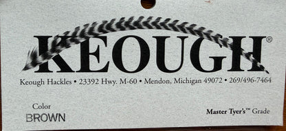 Keough Master Tyer’s Grade Cape, Brown 457-SH-E-L