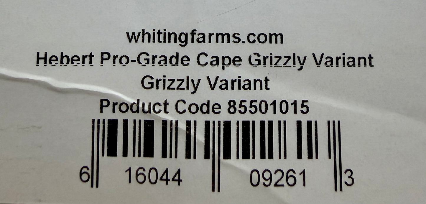 Whiting Farms Hebert Miner Pro-Grade Cape Grizzly Variant 295-SH-E-L