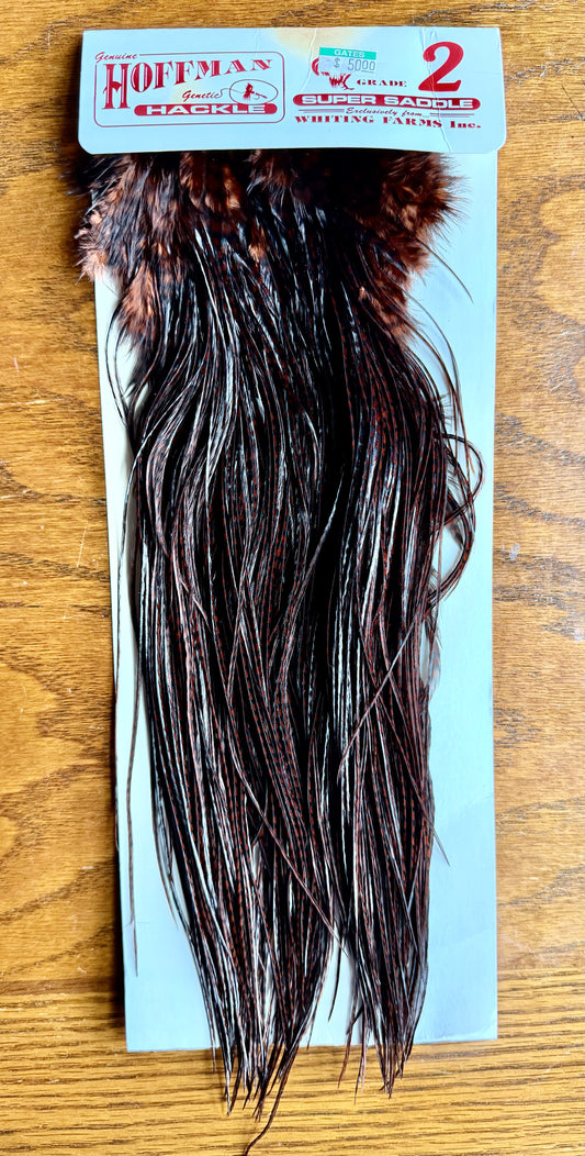 Hoffman Whiting Super Saddle Grade 2 Dyed Dark Brown Grizzly 623-SH-E-L