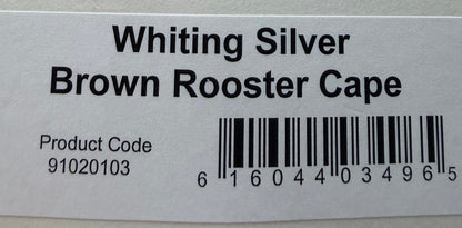 Whiting Farms Silver Rooster Cape Brown 394-SH-E-L